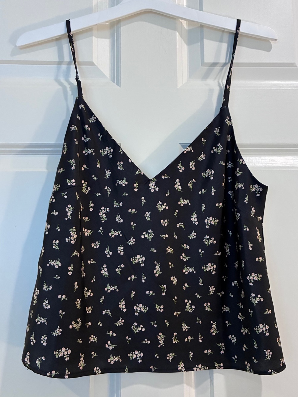 Ambiance Black Floral Spaghetti Strap Camisole